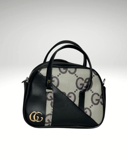 Mini Sac Boston en Noir & Gris