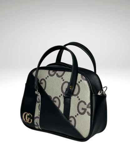 Mini Sac Boston en Noir & Gris