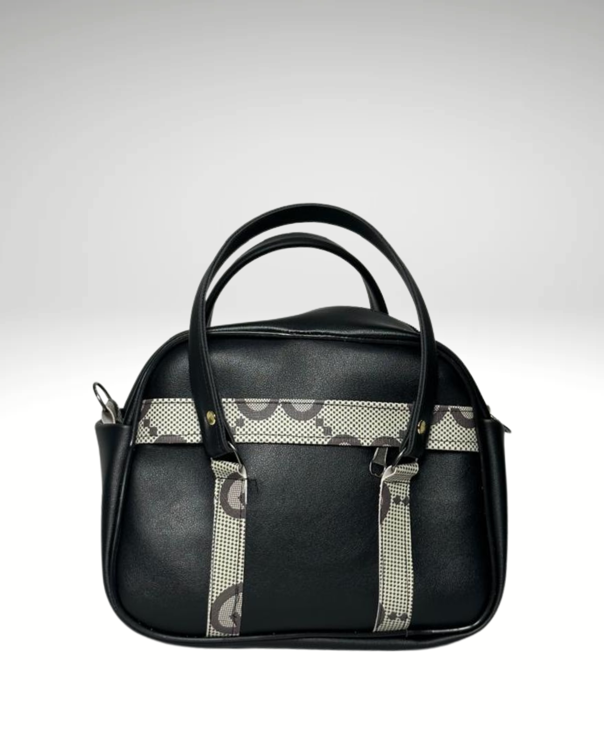 Mini Sac Boston en Noir & Gris