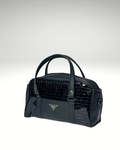 Sac Palazzo en Noir Crocodile